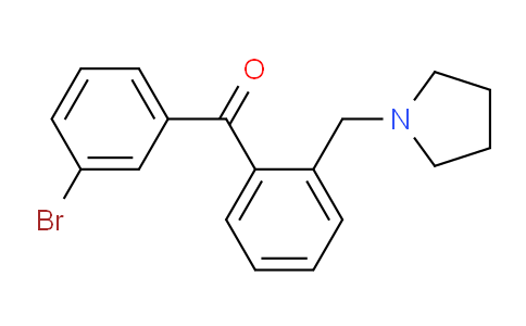 CAS No. 898774-44-2, 3'-Bromo-2-pyrrolidinomethyl benzophenone
