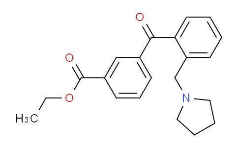 CAS No. 898774-32-8, 3'-Carboethoxy-2-pyrrolidinomethyl benzophenone