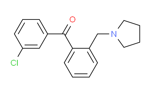 CAS No. 898774-50-0, 3'-Chloro-2-pyrrolidinomethyl benzophenone