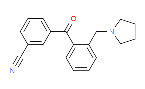 CAS No. 898774-23-7, 3'-Cyano-2-pyrrolidinomethyl benzophenone