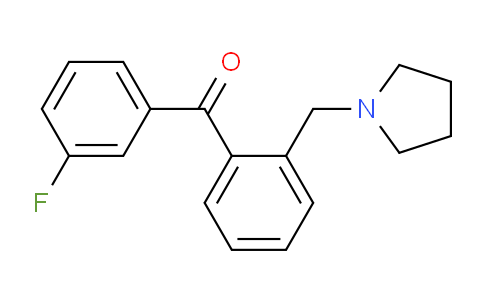 CAS No. 898774-53-3, 3'-Fluoro-2-pyrrolidinomethyl benzophenone