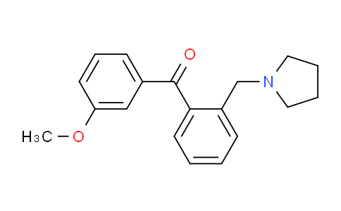 CAS No. 898774-14-6, 3'-Methoxy-2-pyrrolidinomethyl benzophenone