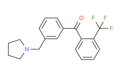 CAS No. 898770-62-2, 3'-Pyrrolidinomethyl-2-trifluoromethylbenzophenone