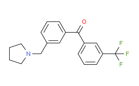 CAS No. 898770-64-4, 3'-Pyrrolidinomethyl-3-trifluoromethylbenzophenone