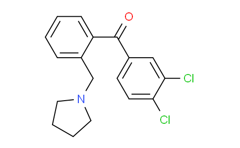 CAS No. 898774-99-7, 3,4-Dichloro-2'-pyrrolidinomethyl benzophenone
