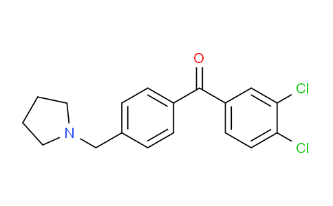 CAS No. 898776-85-7, 3,4-Dichloro-4'-pyrrolidinomethyl benzophenone