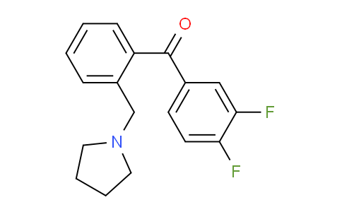 CAS No. 898775-06-9, 3,4-Difluoro-2'-pyrrolidinomethyl benzophenone
