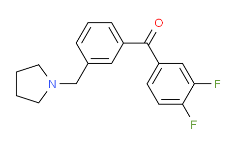CAS No. 898770-88-2, 3,4-Difluoro-3'-pyrrolidinomethyl benzophenone