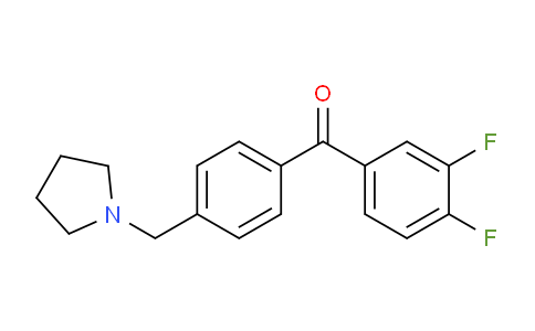 CAS No. 898776-91-5, 3,4-Difluoro-4'-pyrrolidinomethyl benzophenone
