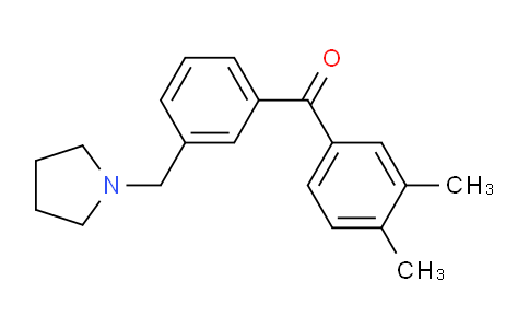 CAS No. 898770-46-2, 3,4-Dimethyl-3'-pyrrolidinomethyl benzophenone