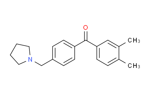 CAS No. 898776-51-7, 3,4-Dimethyl-4'-pyrrolidinomethyl benzophenone