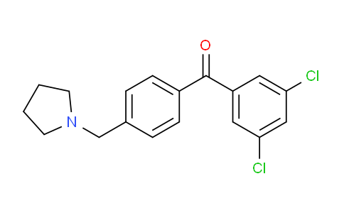 CAS No. 898776-87-9, 3,5-Dichloro-4'-pyrrolidinomethyl benzophenone