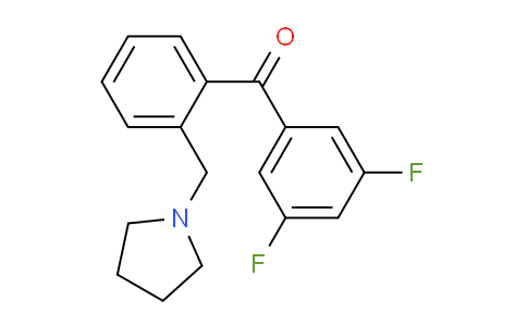CAS No. 898775-09-2, 3,5-Difluoro-2'-pyrrolidinomethyl benzophenone