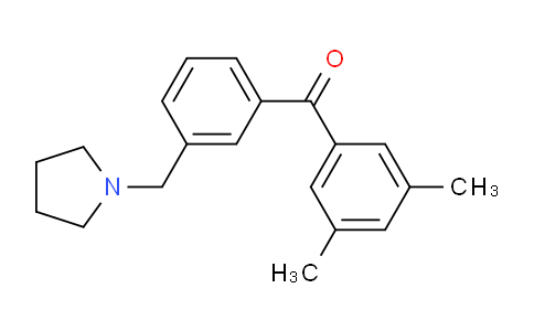 CAS No. 898770-49-5, 3,5-Dimethyl-3'-pyrrolidinomethyl benzophenone