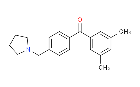 CAS No. 898776-53-9, 3,5-Dimethyl-4'-pyrrolidinomethyl benzophenone