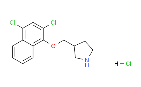 CAS No. 1219948-93-2, 3-(((2,4-Dichloronaphthalen-1-yl)oxy)methyl)pyrrolidine hydrochloride