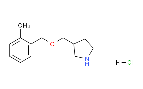 CAS No. 1219949-10-6, 3-(((2-Methylbenzyl)oxy)methyl)pyrrolidine hydrochloride