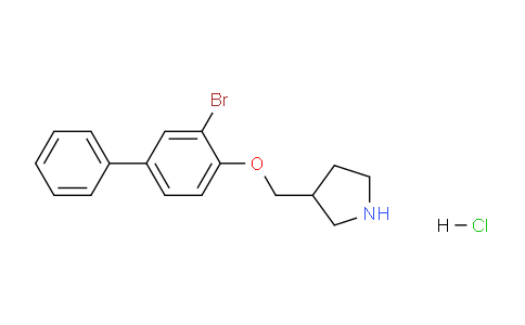 CAS No. 1219956-89-4, 3-(((3-Bromo-[1,1'-biphenyl]-4-yl)oxy)methyl)pyrrolidine hydrochloride