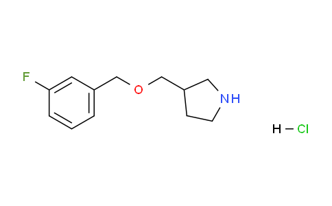 CAS No. 1219967-82-4, 3-(((3-Fluorobenzyl)oxy)methyl)pyrrolidine hydrochloride