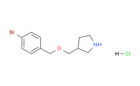 CAS No. 1219964-50-7, 3-(((4-Bromobenzyl)oxy)methyl)pyrrolidine hydrochloride