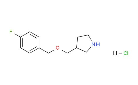 CAS No. 1219980-62-7, 3-(((4-Fluorobenzyl)oxy)methyl)pyrrolidine hydrochloride