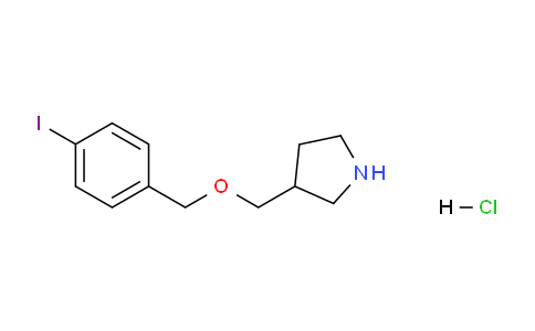 CAS No. 1220016-42-1, 3-(((4-Iodobenzyl)oxy)methyl)pyrrolidine hydrochloride