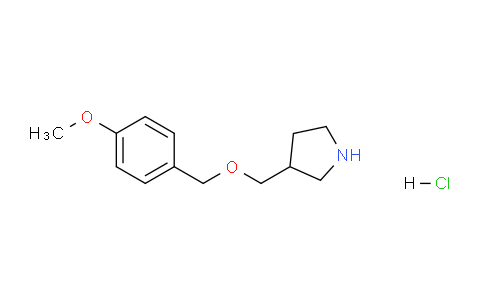 CAS No. 1220038-18-5, 3-(((4-Methoxybenzyl)oxy)methyl)pyrrolidine hydrochloride