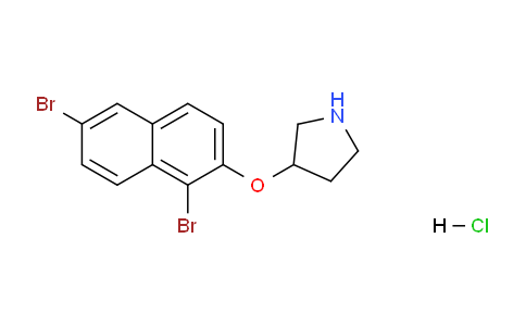 CAS No. 1219972-43-6, 3-((1,6-Dibromonaphthalen-2-yl)oxy)pyrrolidine hydrochloride