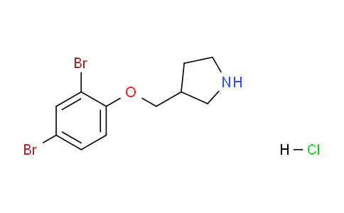 CAS No. 1219972-18-5, 3-((2,4-Dibromophenoxy)methyl)pyrrolidine hydrochloride