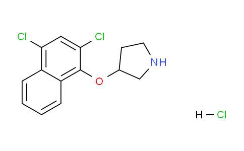 CAS No. 1219972-38-9, 3-((2,4-Dichloronaphthalen-1-yl)oxy)pyrrolidine hydrochloride