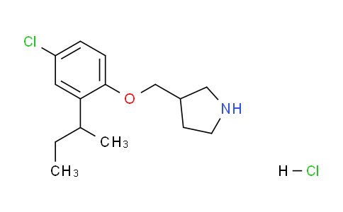 CAS No. 1220030-95-4, 3-((2-(sec-Butyl)-4-chlorophenoxy)methyl)pyrrolidine hydrochloride