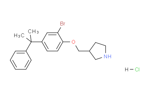CAS No. 1220029-78-6, 3-((2-Bromo-4-(2-phenylpropan-2-yl)phenoxy)methyl)pyrrolidine hydrochloride
