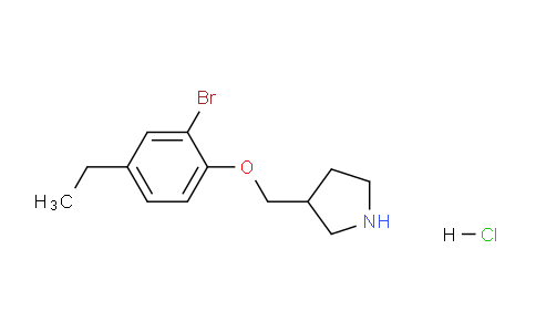 CAS No. 1219948-99-8, 3-((2-Bromo-4-ethylphenoxy)methyl)pyrrolidine hydrochloride