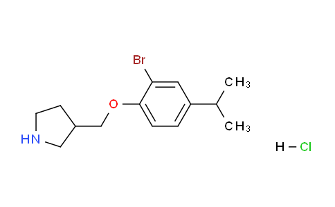 CAS No. 1219964-51-8, 3-((2-Bromo-4-isopropylphenoxy)methyl)pyrrolidine hydrochloride