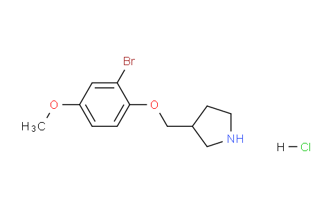 CAS No. 1219956-82-7, 3-((2-Bromo-4-methoxyphenoxy)methyl)pyrrolidine hydrochloride