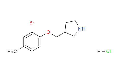 CAS No. 1219980-99-0, 3-((2-Bromo-4-methylphenoxy)methyl)pyrrolidine hydrochloride