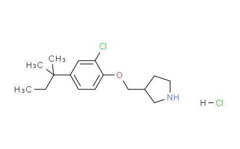 CAS No. 1219979-65-3, 3-((2-Chloro-4-(tert-pentyl)phenoxy)methyl)pyrrolidine hydrochloride