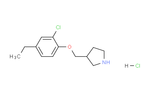 CAS No. 1220039-13-3, 3-((2-Chloro-4-ethylphenoxy)methyl)pyrrolidine hydrochloride