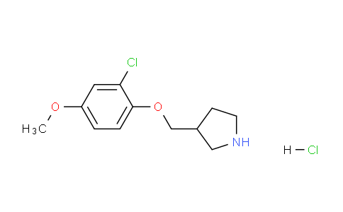 CAS No. 1219979-47-1, 3-((2-Chloro-4-methoxyphenoxy)methyl)pyrrolidine hydrochloride