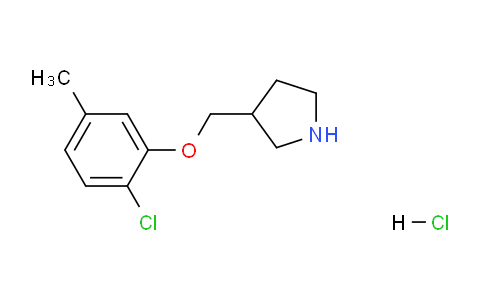 CAS No. 1220019-35-1, 3-((2-Chloro-5-methylphenoxy)methyl)pyrrolidine hydrochloride