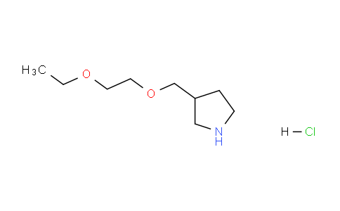 CAS No. 1220036-50-9, 3-((2-Ethoxyethoxy)methyl)pyrrolidine hydrochloride