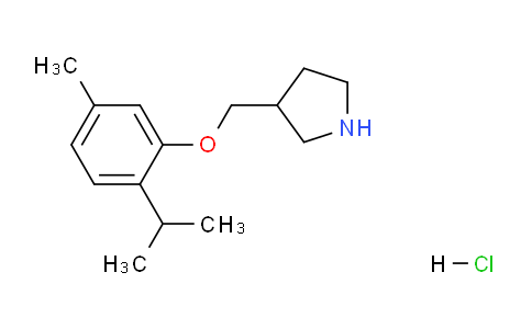 CAS No. 1220019-31-7, 3-((2-Isopropyl-5-methylphenoxy)methyl)pyrrolidine hydrochloride