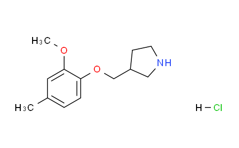 CAS No. 1219964-01-8, 3-((2-Methoxy-4-methylphenoxy)methyl)pyrrolidine hydrochloride