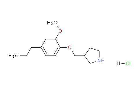 CAS No. 1219964-37-0, 3-((2-Methoxy-4-propylphenoxy)methyl)pyrrolidine hydrochloride