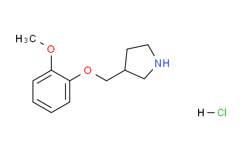 CAS No. 51535-05-8, 3-((2-Methoxyphenoxy)methyl)pyrrolidine hydrochloride