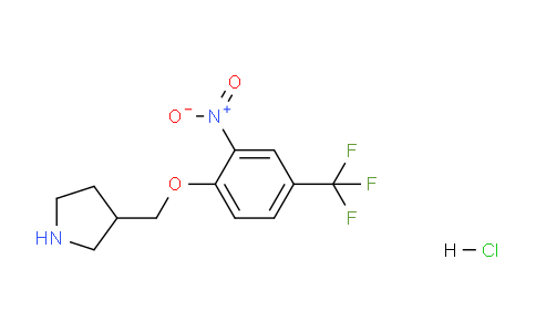 CAS No. 1220020-52-9, 3-((2-Nitro-4-(trifluoromethyl)phenoxy)methyl)pyrrolidine hydrochloride