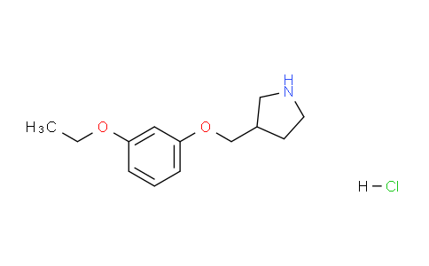 CAS No. 1220016-53-4, 3-((3-Ethoxyphenoxy)methyl)pyrrolidine hydrochloride