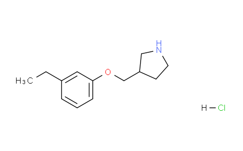 CAS No. 1220019-48-6, 3-((3-Ethylphenoxy)methyl)pyrrolidine hydrochloride