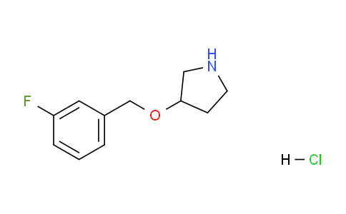 CAS No. 1185079-86-0, 3-((3-Fluorobenzyl)oxy)pyrrolidine hydrochloride