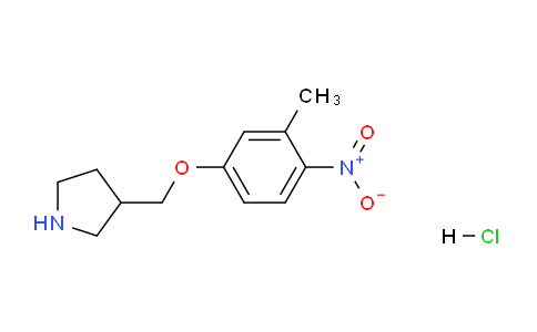 CAS No. 1220029-83-3, 3-((3-Methyl-4-nitrophenoxy)methyl)pyrrolidine hydrochloride